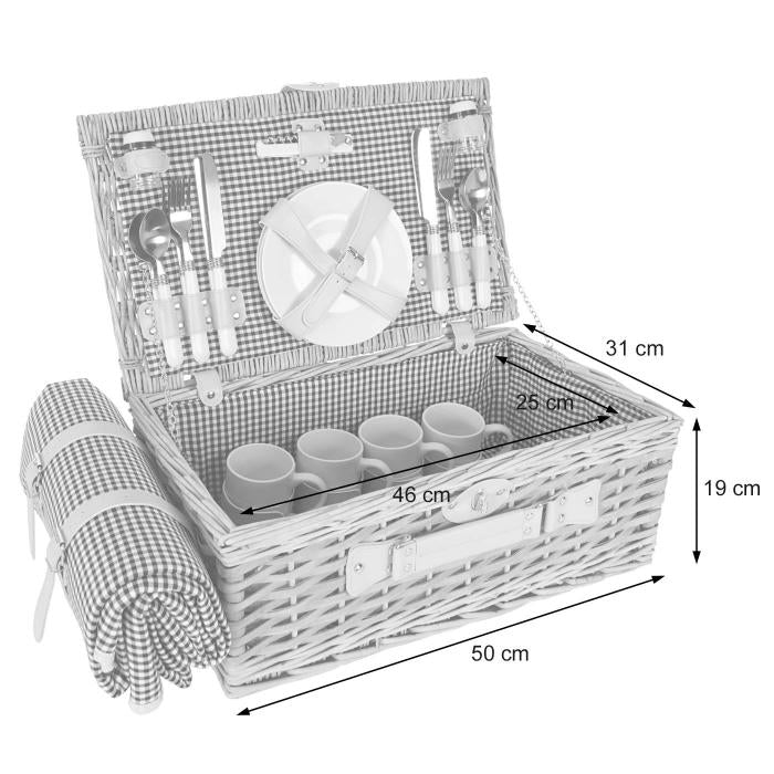 Picknick 🧺 Korb inkl. Fleisch für 4 Personen